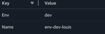 AWS EC2 environment tags