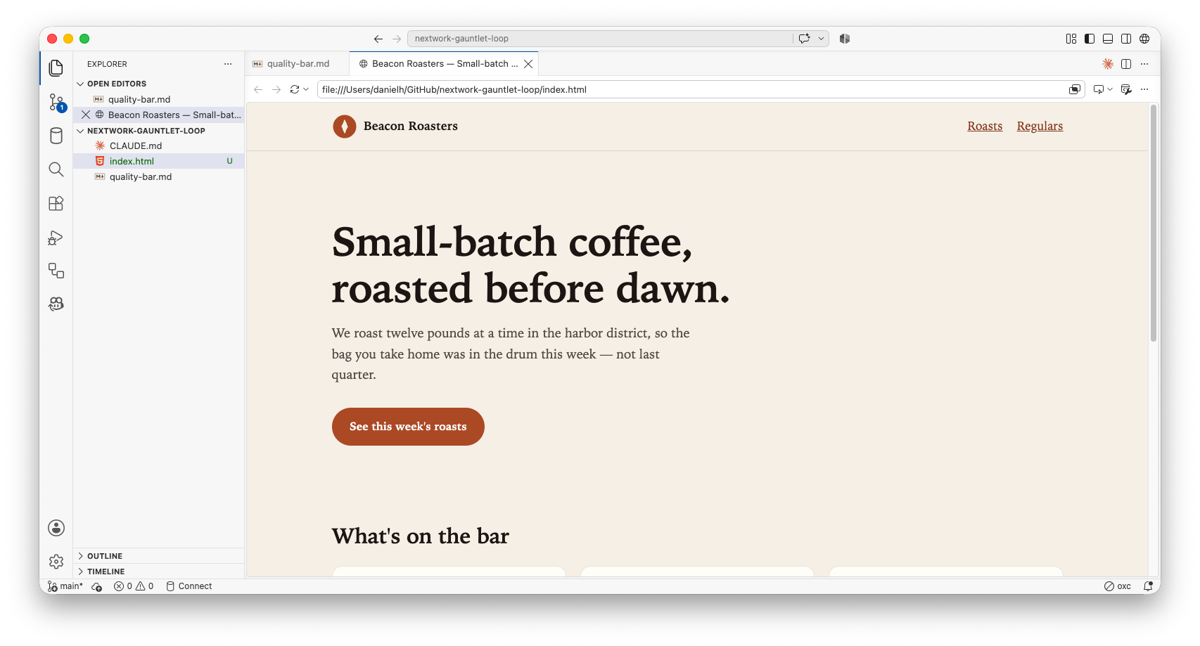 Screenshot of Nextwork Gauntlet Loop