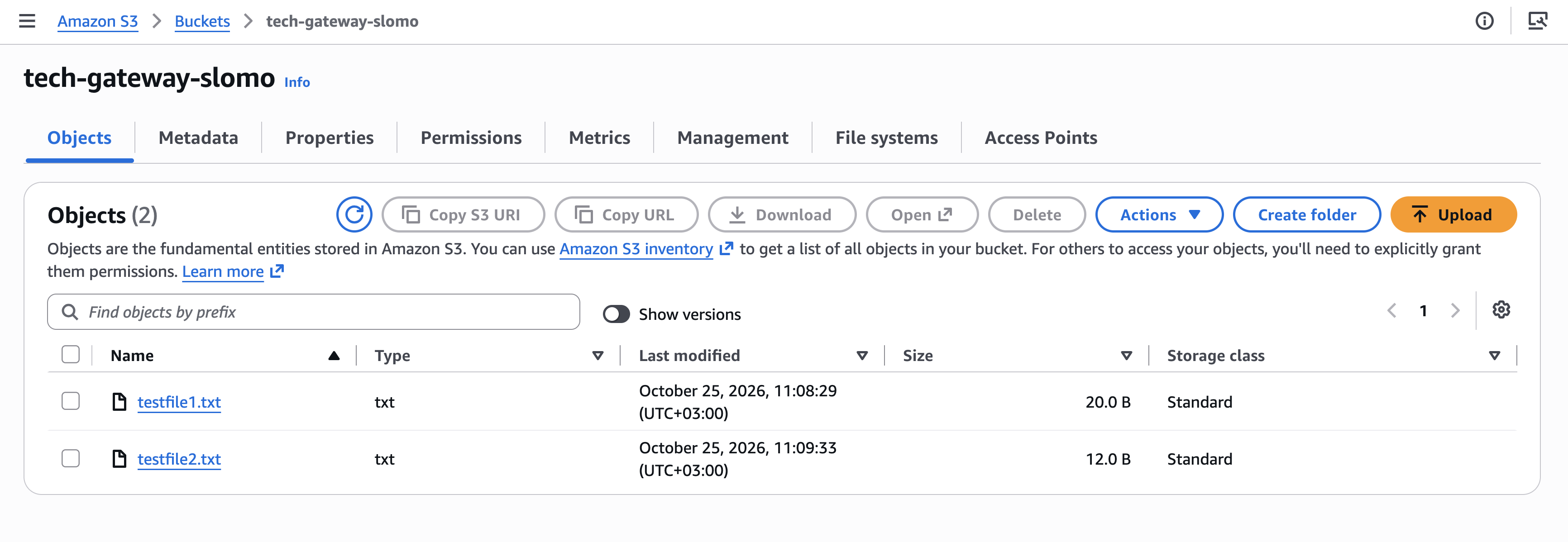 files transferred to S3