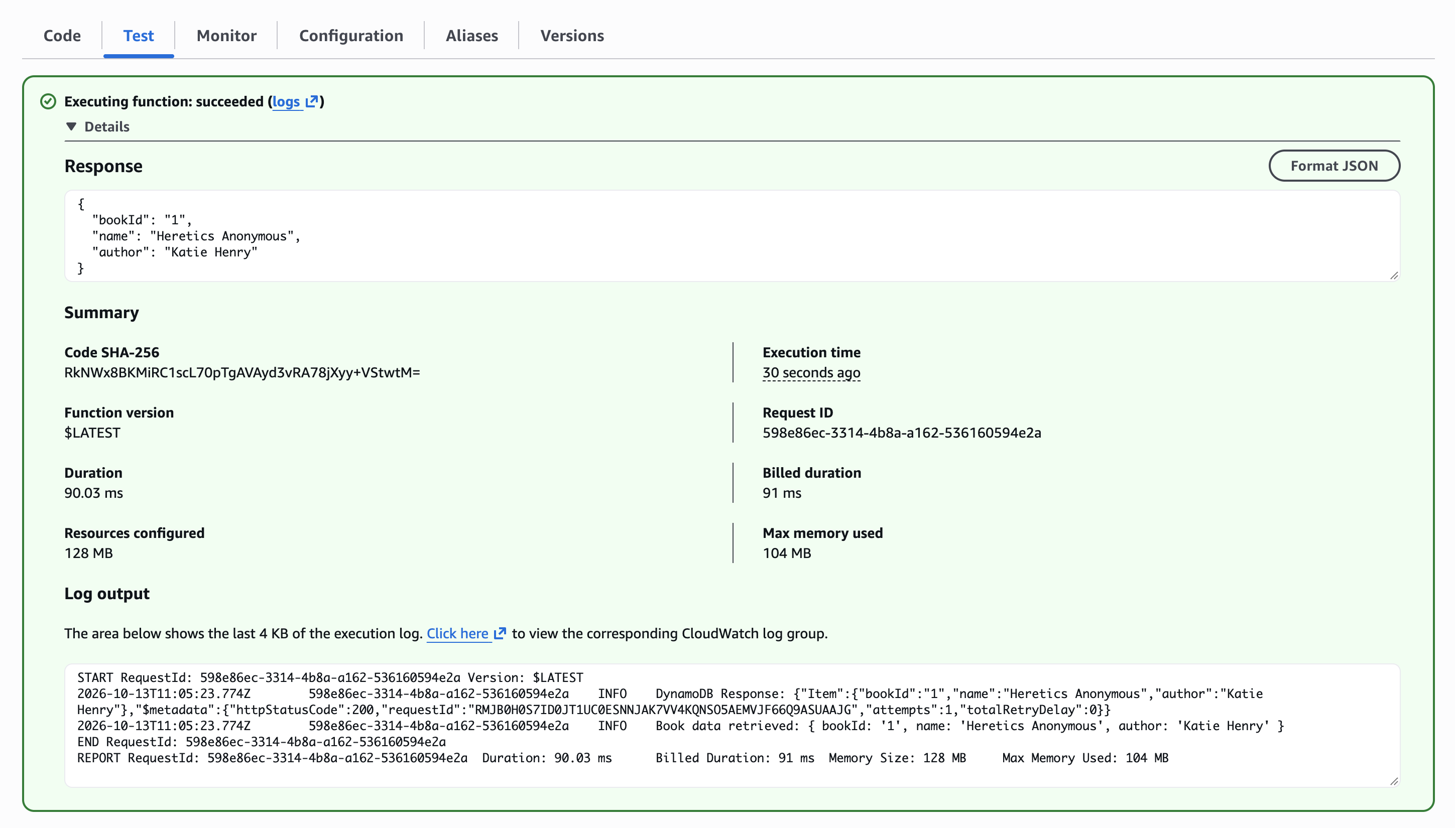 Successful Lambda Setup